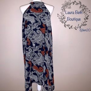 NWT Club L navy printed dress, size 26